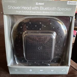 Atomi Black Shower Head with Bluetooth Speaker- brand new!